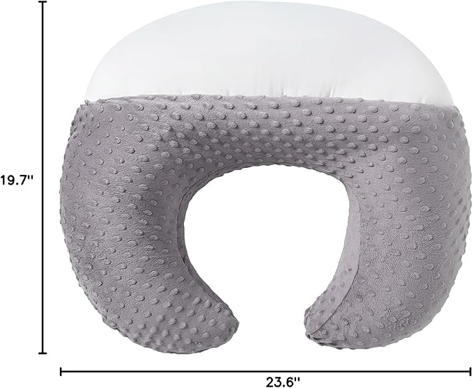 Upgraded Plus Size Nursing Pillow and Positioner for Breastfeeding and Bottle Feeding, Breast Feeding Pillows for Mom, Removable Nursing Pillow Cover
