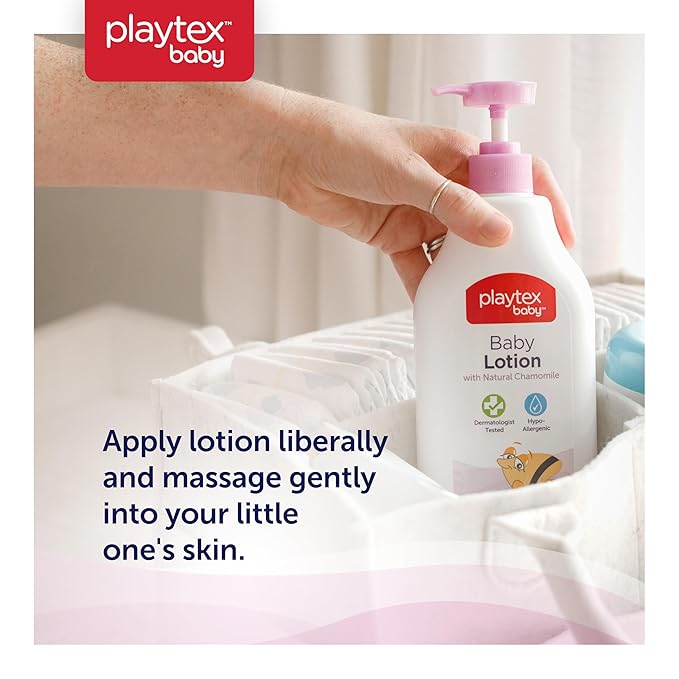 Playtex Baby Lotion, Lavender Chamomile, 21 oz. Bottle, 3-Pack, Gentle, Moisturizing Formula with a Calming and Relaxing Scent, Free of Dyes, Parabens and Phthalates