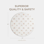 Comfy Cubs Round Kids Play Mat - Large 60 inches Soft Quilted Baby Floor Mat with Non-Slip Bottom - Plush Design for Toddlers' Playtime and Relaxation - Comfortable and Durable - Rainbow