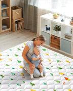 Odorless Premium Foam Baby Play Mat 59" x 59", Soft Microfiber Fabric Crawling Mat for Floor- Comfortable and Hypoallergenic, Non-Slip Cushioned Floor Playpen mat for Infants,Babies,Toddlers