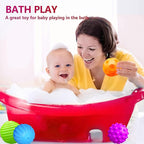 Montessori Toys for Babies 3 Months+, Baby Balls 3 to 12 Month for Babies & Toddlers 3M+, Textured Multi Ball Set Colorful & Soft Squeezy Sensory Toys. Stress Relief Balls for Infant (4 Pack)