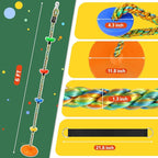 Tree Swing Rainbow Climbing Rope, Heavy Duty Swing Disc Seat Replacement for Kids with Hanging Strap and Platform Carabiners Indoor/Outdoor Playground Accessories (Orange)