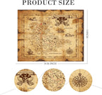 Pirate Monocular Telescope with Treasure Map Pocket Compass - Collapsible Spyglass for Party Accessory Set