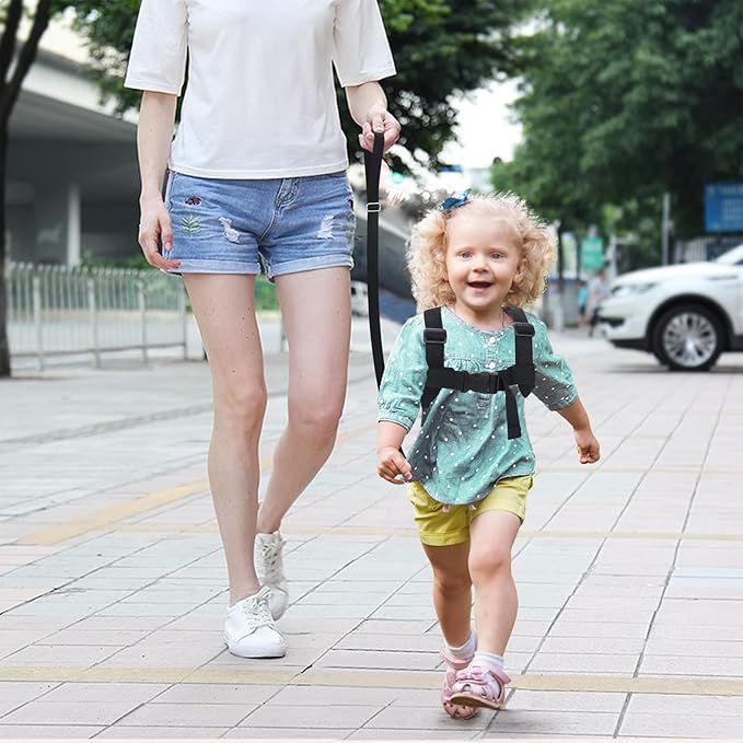 Accmor Toddler Harness Leashes + Anti Lost Wrist Link, Cute Child Safty Harness Kids Leash, Adorable Child Anti Lost Leash Baby Walking Harness Wristband Assistant Belt Strap for Girls, Christmas Gift