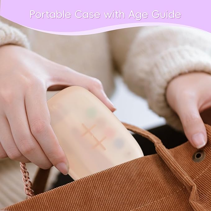 Baby Nail Trimmer Electric, 15 in 1 Baby Nail Clippers for Gentle Nail Care, Rechargeable Baby Nail File Electric with Light &15 Grinding Pads for Infant Toddler, Purple