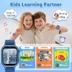 Kids Waterproof Smart Watch Boys Gift Age 3-12 with 39 Game HD Touch Screen Music Player Video Camera Pedometer Alarm Clock Birthday Gift for 6 7 8 9 Year Olds Blue