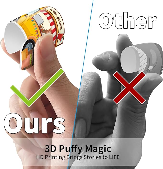 12 Set Reusable Sticker Books for Toddlers 2-4 1-3, Kids 3D Puffy Sticker Activity Books, Birthday Party Favors Goodie Bags Stuffer