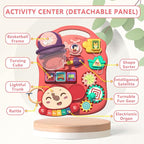 QDRAGON 5 in 1 Walker for Baby Girl, Baby Push Walkers, Assemble as Scooter/Motorbike/Activity Center/Detachable Panel, Walking Toys for Infants 6-12 Months, Red