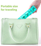 BUG HULL Weekly Pill Organizer Large 2 Packs, Extra Large Travel Pill Organizers, Pill Box 7 Day, Travel Pill Case, Medicine Pill Organizer for Vitamins, Supplements and Medications (Blue+Green)