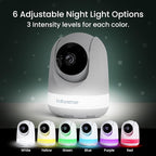 Babysense 5.5" Full-HD Split-Screen Baby Monitor, 1080p Video Baby Monitor with Camera and Audio, 3 Cameras with 6-Color RGB Night Light, 1000ft Range, Two-Way Audio, 4X Zoom, Large Battery