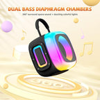 Mini Karaoke Machine for Kids Adults: Portable Bluetooth Speaker with 2 Wireless Microphones and Light - Singing Karaoke Gift for Girls Boys Ages 4-12+ Years Old Birthday Family Home Party