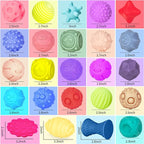 24 Pcs Sensory Balls for Toddlers, Sensory Baby Toys, Montessori Toy for Babies Squeeze, Infant Toys Soft Multi Ball Set Gifts with Bright Color Textured