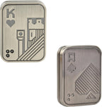 3 Pack Fidget Toys Adults Magnetic Fidget Slider Metal Fidget Toys Magnetic Fidget Slider Toys EDC Fidget Toys for Adults Anxiety Stress Relief Office Desk Toys(Metal Poker K+A +CP3 Silver)