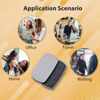 Fidget Slider Toys：Oval Haptic Magnetic Fingertip Slider Fidget Toy for Adults, Push Card Office Magnetic Sliding Fidget Toy Clicker Anxiety ADHD as Gifts - Silver