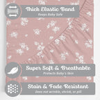 Baby Changing Pad Cover 2-Pack for Girls (Antique Rose) - Premium Fitted Sheets Baby Diaper Changing Table Cover - Buttery Soft Cotton Blend