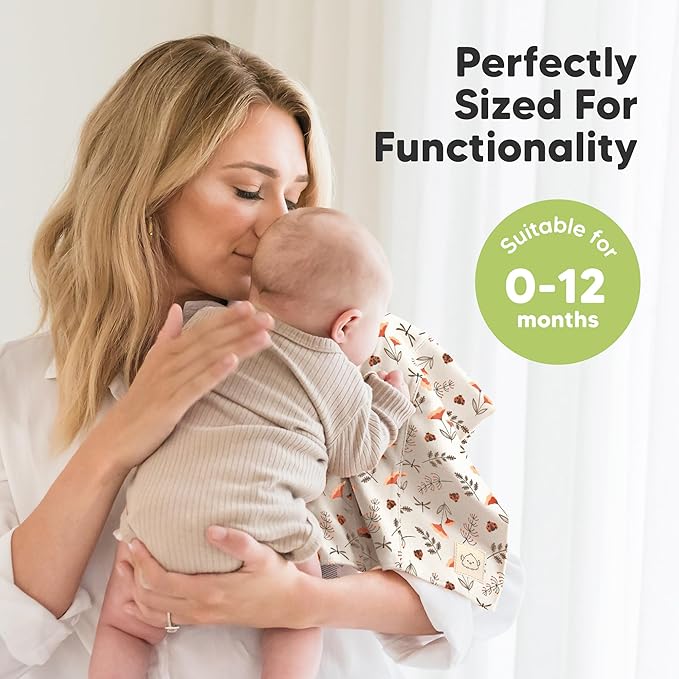 Organic Burp Cloths Baby Boy, Girl - 6-Pack Large Cotton Burping Cloths for Babies, Spit Up Rags, Super Absorbent, Ultra Soft Newborn Rag, Gender Neutral, Machine Washable, Durable (Fall Spores)