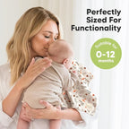 Organic Burp Cloths Baby Boy, Girl - 6-Pack Large Cotton Burping Cloths for Babies, Spit Up Rags, Super Absorbent, Ultra Soft Newborn Rag, Gender Neutral, Machine Washable, Durable (Fall Spores)