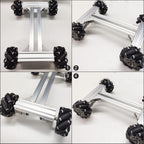 Professional Smart 4WD Metal Robot Car Chassis Kit with 97mm Mecanum Wheels, DIY RC Robotic Moving Platform,for AGV, School Eduactional Science Kits, Remote Control Robotic STEAM Model Experiment