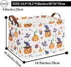 HIYAGON Rectangular Halloween Basket Trick or Treat Basket for Kids Boys and Girls Pumpkin Candy Box for Halloween Parties Cute Storage Bin Organizer Box Room Decor(Pumpkin)