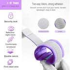 Toddler Harness Walking Leash- Child Anti Lost Wrist Link - Child Safety Harness - Upgrade with Reflective(6.5ft) - for Boys and Girls,Not Easy to Open Without Key (Purple)