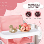 Portable Booster Seat, Toddler Baby Seat with Tray for Dining Table Compact Floor Chair for Camping Lawn Beach Babies Travel 6-36 Months