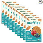 Sprout Organics, Toddler Snacks, CoComelon Blueberry Apple Wafflez, Single Serve Waffles, 50-Count