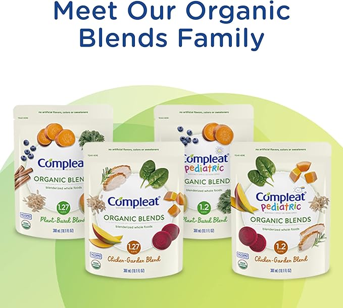 Nestle Compleat Organic Blends Oral Supplement Chicken-Garden 10.1 oz Pouch 24 Ct