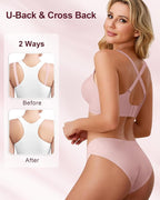 QDN 3 Pack Nursing Bras for Breastfeeding Pregnancy Bras for Women Maternity Nursing Bra Sleep Bras for Women