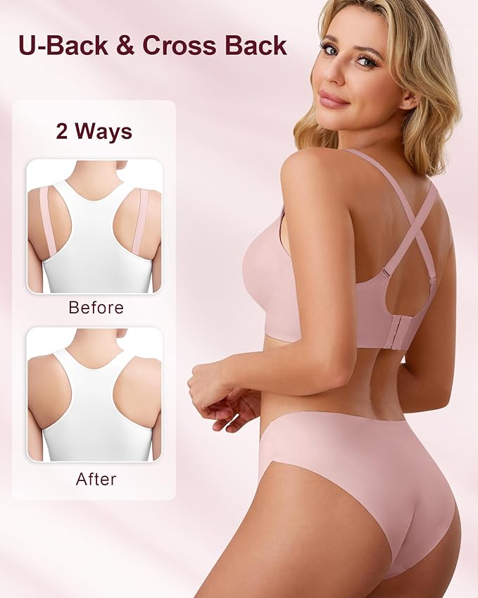 QDN 3 Pack Nursing Bras for Breastfeeding Pregnancy Bras for Women Maternity Nursing Bra Sleep Bras for Women