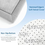 Baby Play Mat for Floor Tummy Time Nursery Muscle Area Rug Playroom Rug Tatami Mat 9'2"x6'7" Memory Foam 1.3" Thick Crawling for Babies,Toddlers, Infants, Kids(Light Gray)