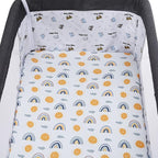 Pack n Play Sheet Stretchy Fitted Portable Mini Crib Sheets Set 3 Pack,Playard Sheets Convertible Playard Mattress Cover,Ultra Soft Jersey Material,Sun/Forest Deer/Dinosaur