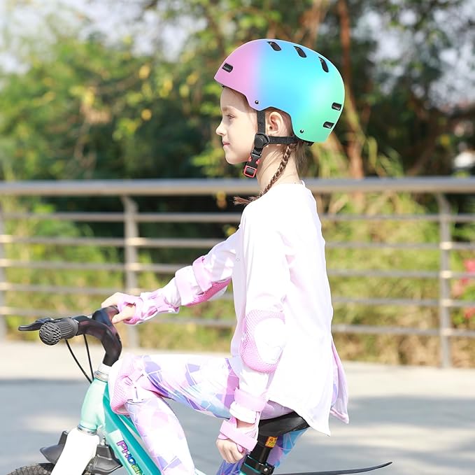 Skateboard Bike Helmet for Adults Women Men Youth Kids (2-3-5-8-14+ Years Boys Girls) - Lightweight Multi-Sport Adjustable Helmets for Bicycle Skateboard Scooter Skate Cycling