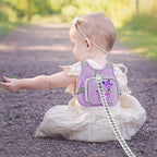 Accmor Toddler Harness Leash, Cute Deer Kids Harness + Anti Lost Wrist Link, Collapsible Child Leash for Outdoor Travel, Portable Baby Walking Harness Protector Wristband Strap for Baby Girls