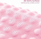 Butterfly Baby Blankets for Girls, Soft Nursery Minky Blankets with Muslin and Dotted Fleece Back 30x40 inches, Receiving Bed Quilt for Newborn, Infants, Toddlers