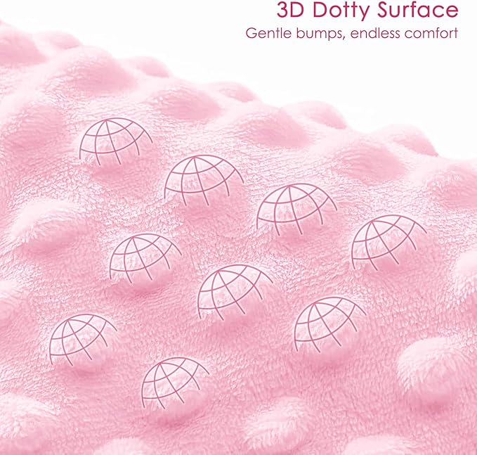 Butterfly Baby Blankets for Girls, Soft Nursery Minky Blankets with Muslin and Dotted Fleece Back 30x40 inches, Receiving Bed Quilt for Newborn, Infants, Toddlers