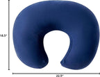 Nursing Pillow, Plus Size Breastfeeding Pillow Original Support for Baby Boys Girls Breastfeeding Essentials, with Removable Soft Cotton Cover (Dark Blue, Standard (23.62*18.11*5.91 Inches))