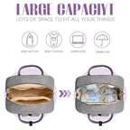 Tuwubi Diaper Bag Backpack, Baby Essentials Travel Tote Bag, Multi function Waterproof Backpacks, Travel Essentials with Stroller Straps & Pacifier Case - Grey