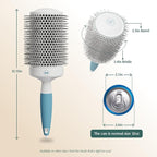 Round Brush for Blow Drying - Extra Large Ceramic Ion Thermal Barrel for Precise Styling and Maximum Volume - Lightweight Hair Brush for Smooth Manageable Hair (Bristle 3.4 in, Barrel 2.5 in)