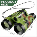 Deekin 16 Toy Binoculars for Kids with Neck String Learning Novelty Binocular Bulk Jungle Safari Hunting Party Favor for Explorer Gifts Bird Watching Camping Hunting, 4.3 x 4.1 Inch(Camouflage)