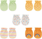 5 Pairs Baby Not Scratch Mittens 0-6 Months New Born Boy Girl Gloves Cute Infant Accessories