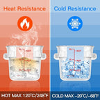 4 pcs 6qt Food Storage Containers with Lid, Square Clear Commercial Food Storage Containers with Handle and Scale for Food Storage in Home Kitchen & Dining (Red)