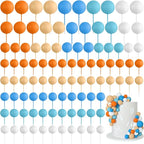 75 Pieces Cake Balls Topper Decorations Foam Cupcake Topper Mini Balloon Cake Topper Balls Cake Picks for Cake Deco Birthday Party Wedding（Orange,Yellow,Blue,White）