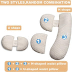 Pregnancy Pillow, Maternity Pillow with Detachable & Adjustable Pillow Cover, Full Body Pillow for Adults Sleeping, Support for Back, Belly, Legs, HIPS, Pregnancy Must Haves