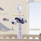 Lambs & Ivy Bubbles & Squirt Whale/Fish Musical Baby Crib Mobile Soother Toy