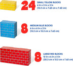 Melissa & Doug Jumbo Extra-Thick Cardboard Building Blocks - 40 Blocks in 3 Sizes