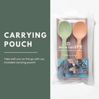 Miniware Silicone Baby Spoon for Training - BPA Free Baby Utensils - Baby Spoons Self Feeding 6 Months | 100% Food Grade Silicone - Modern & Dishwasher Safe | Dishwasher Safe (Pistachio & Toffee)