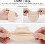 BQUBO 6 Pairs Newborn Baby Boys Girls Mittens 0-6 Months Unisex-Baby Infant Mittens Elastic No Scratch Wrist Gloves