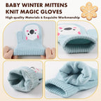 Baby Winter Mittens Toddler Stretch Knit Gloves Magic Warm Glove for Baby Boys Girls