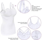 Womens Maternity Nursing Tank Cami for Breastfeeding with Adjustable Straps