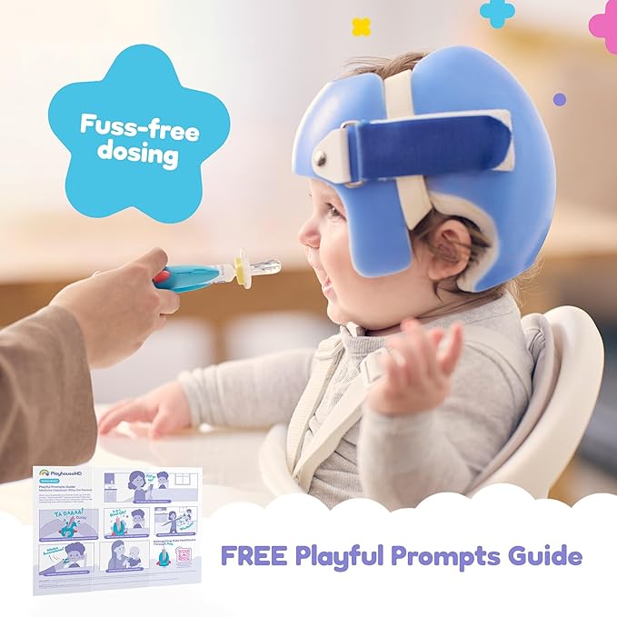 Medicine Dispenser, Rocket - Liquid Medication Syringe for Newborns, Infants, Babies & Toddlers - Baby Medicine Kit with Pacifier Attachment for Accurate Dosing